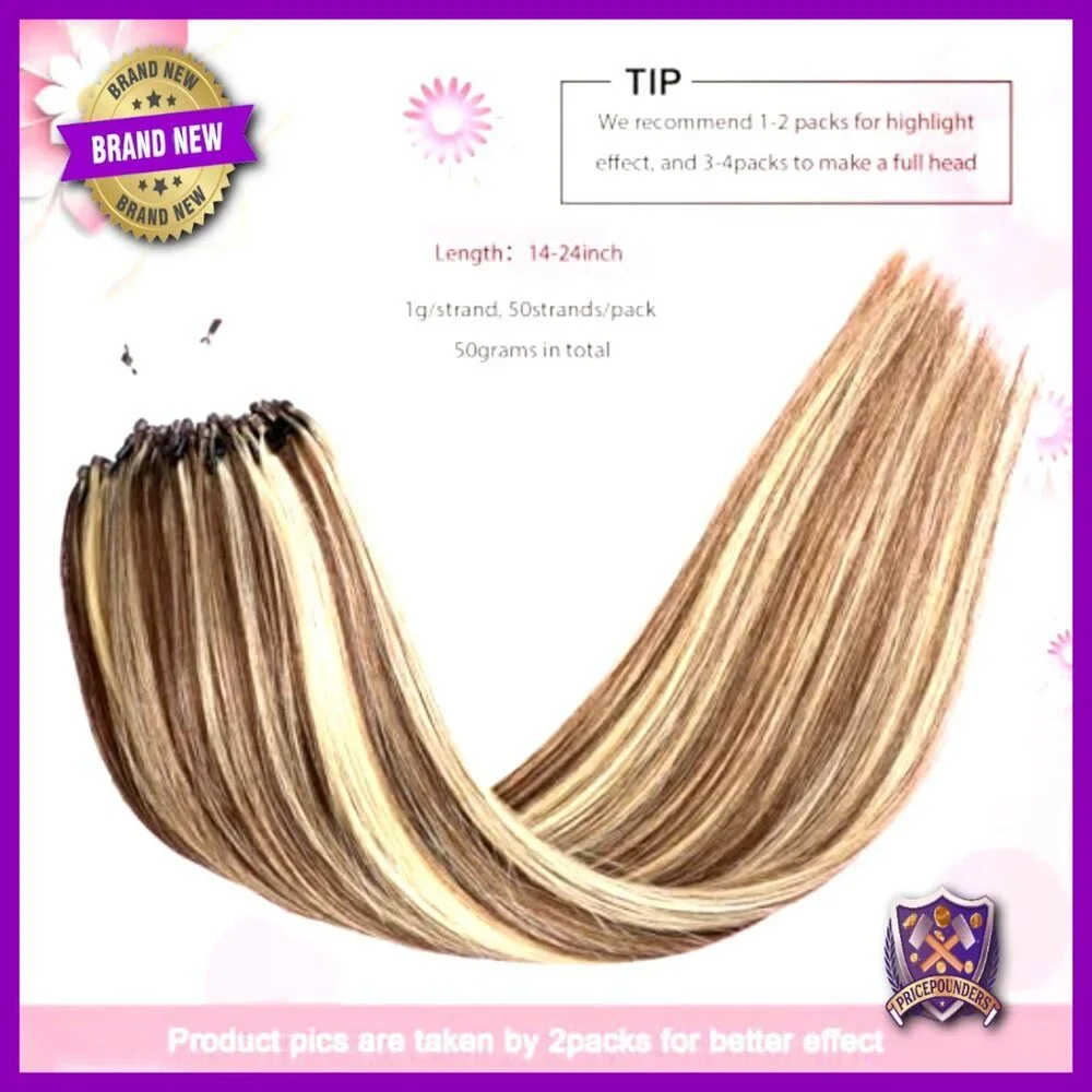 Silky Straight Human Hair Extensions 20 Inch 50g Micro Bead Remy